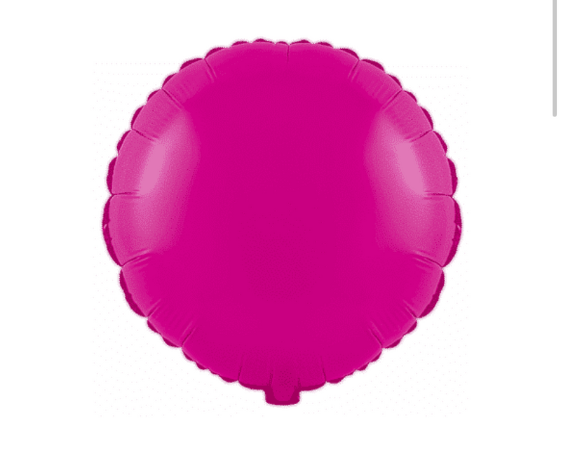 Flexmetal foil balloon 18" round, Neon Fuchsia